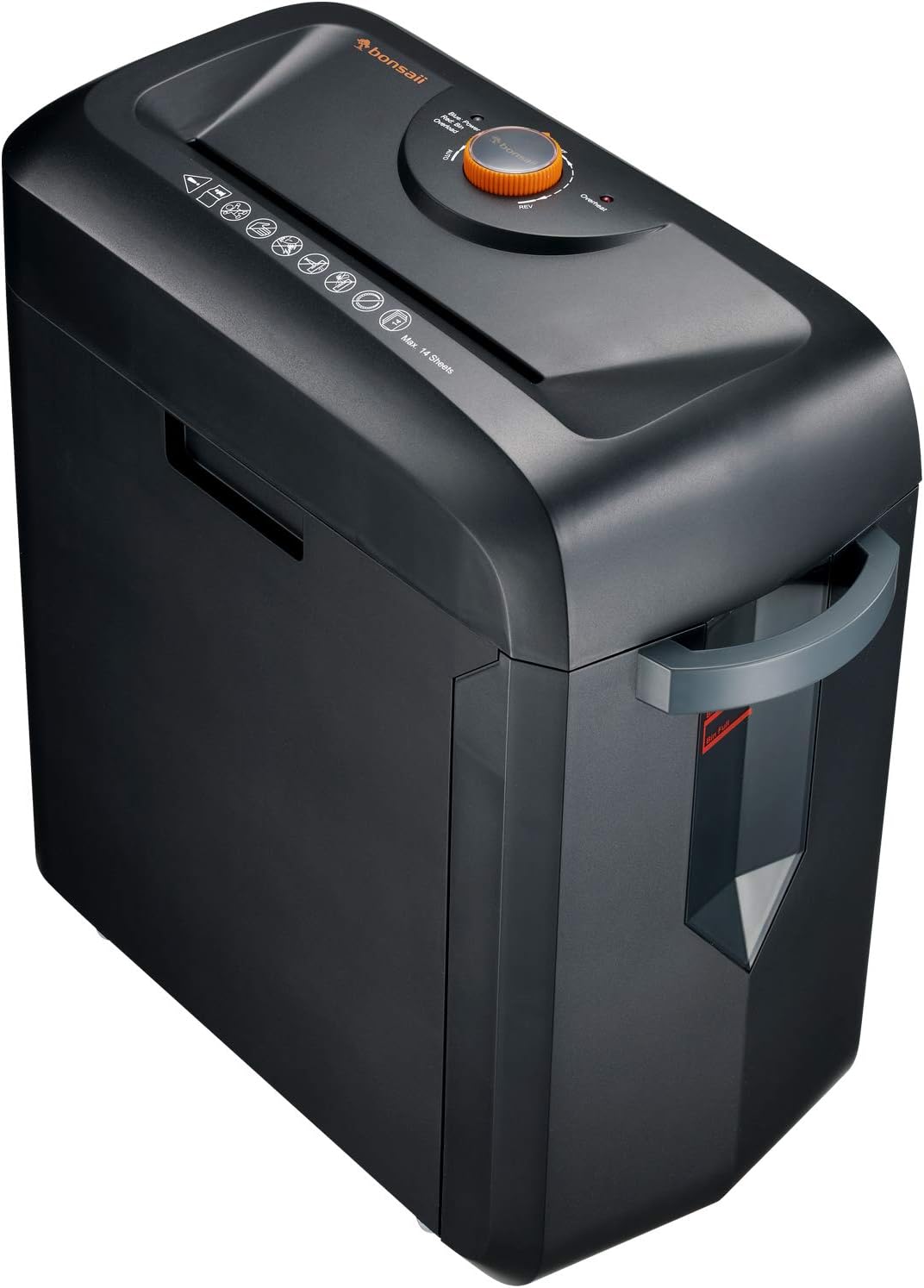 14-Sheet Cross-Cut Heavy Duty Paper and Credit Card Shredder with 5 Gallons Pullout Basket W46132