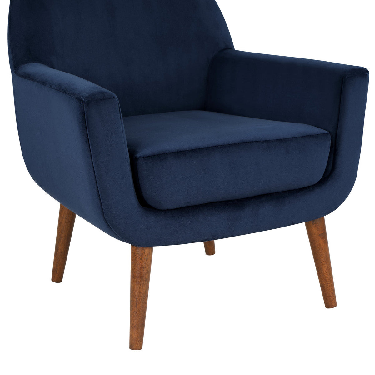 Navy Blue Velvet Armchair I39539