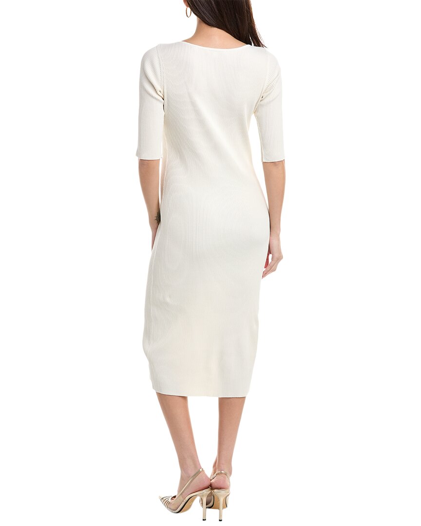 White Rib Midi Dress K6134