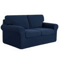 Navy Stretch Sofa Slipcover Set 5 Pieces Z347725