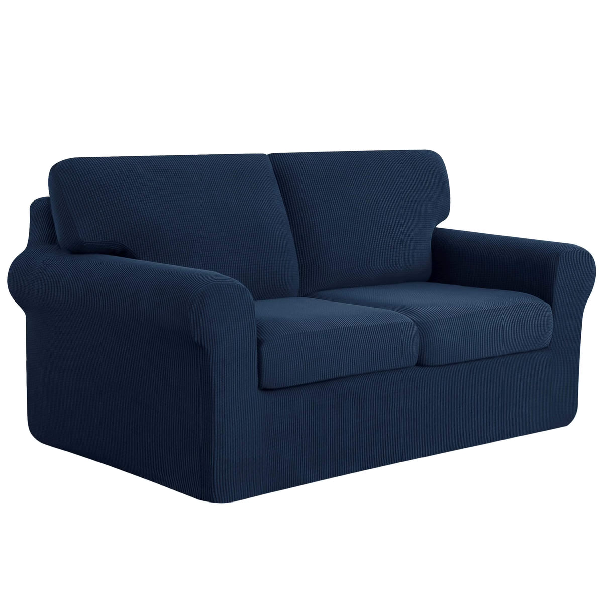 Navy Stretch Sofa Slipcover Set 5 Pieces Z347725