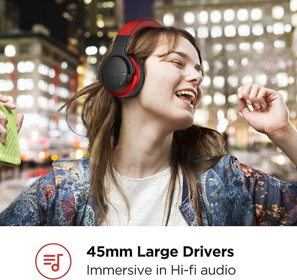 Open Box Active Noise Cancelling Over Ear Bluetooth Headphones I2655