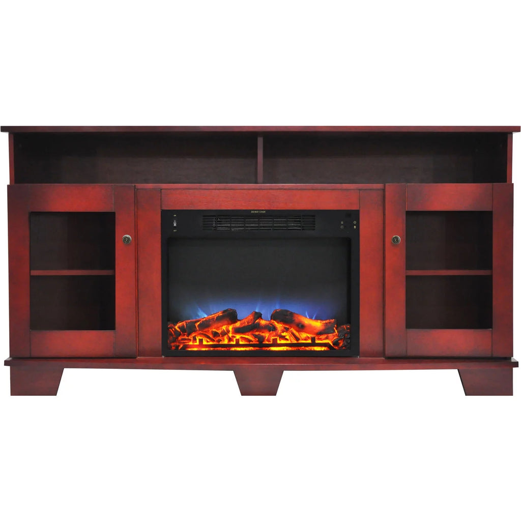 Electric Fireplace Heater with Entertainment Stand and LED Flame Display A200