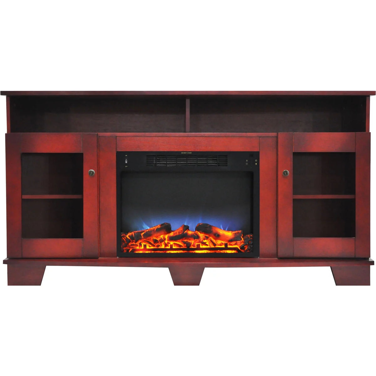 Electric Fireplace Heater with Entertainment Stand and LED Flame Display A200