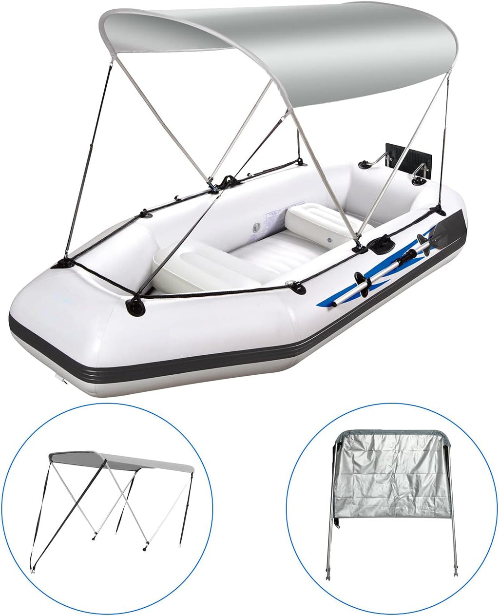 2 Bow Bimini Tops Boat Cover Pack of 2 T7879