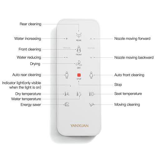 Heated Bidet Toilet Seat with Self Cleaning Stainless Nozzle Y4073