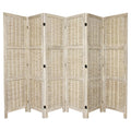 Burnt White 6-Panel Room Divider S737277