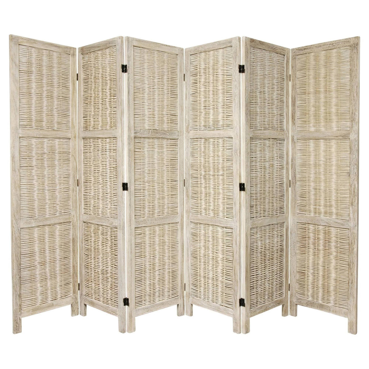 Burnt White 6-Panel Room Divider S737277