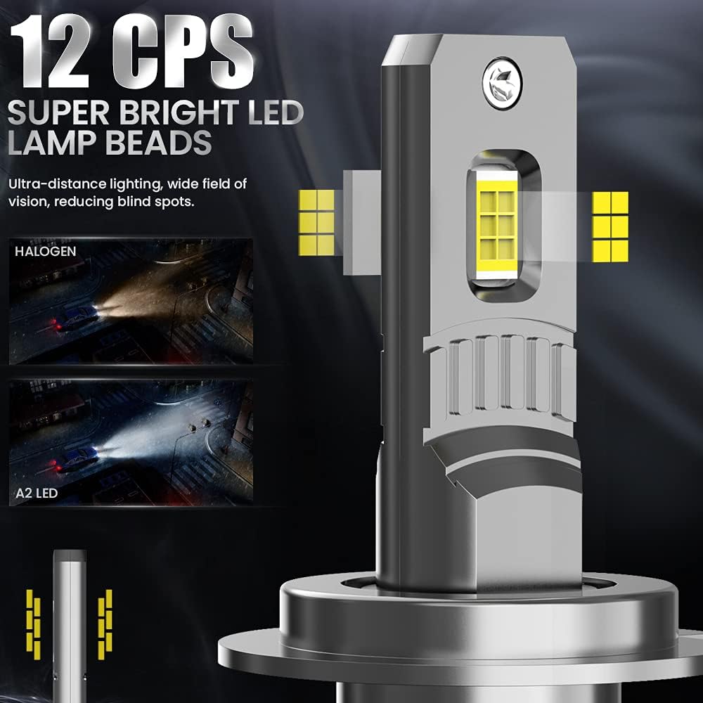 H7 LED Headlight Bulb 6500K Cold White Conversion Kit Pack of 2 U3759