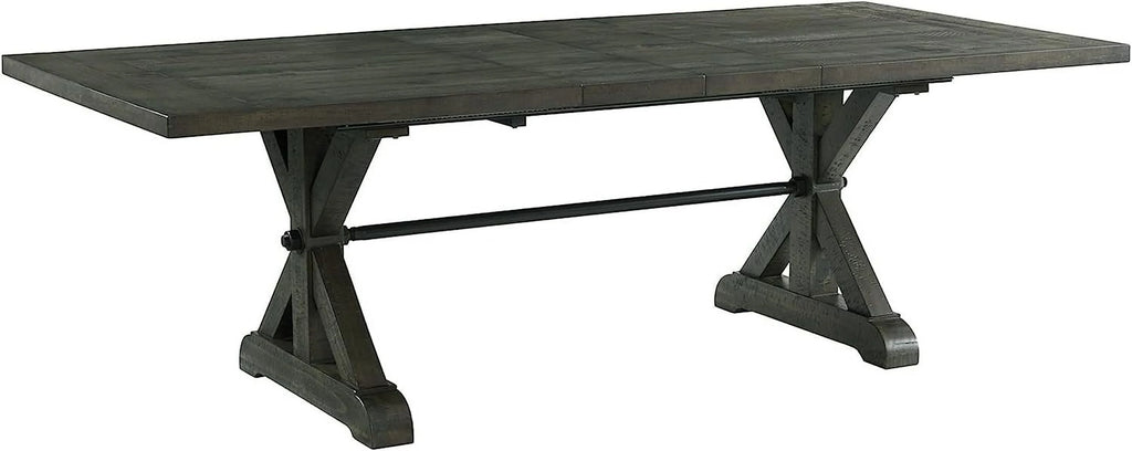 Gray 8 Piece Extendable Dining Set with 8 Upholstered Chairs C680