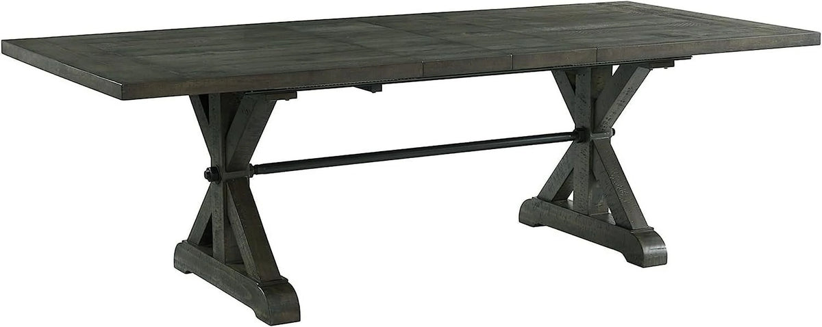 Gray 8 Piece Extendable Dining Set with 8 Upholstered Chairs C680