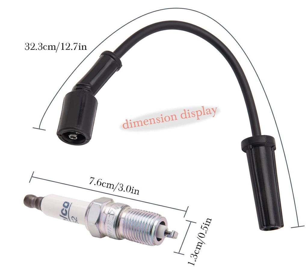 Spark Plug Wires Set and Spark Plugs 16 PCS Pack of 2 I35029