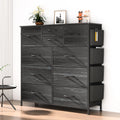 Brown 10 Drawer Fabric Dresser M84074
