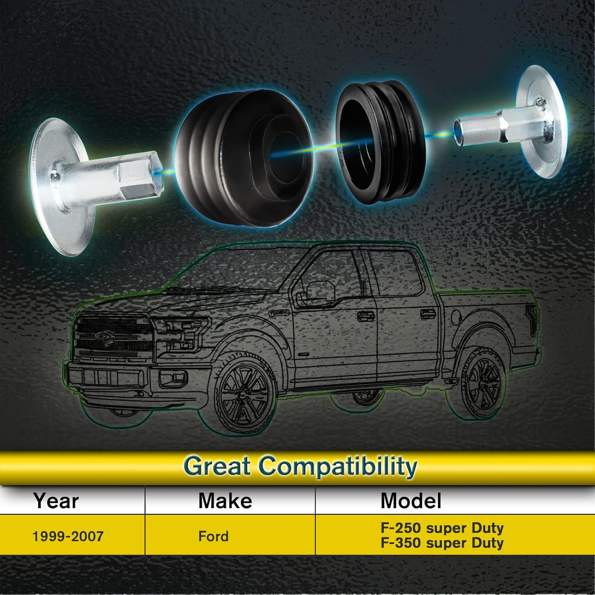 Body Cab Bushing Kit with Steel Sleeves & Hardware C23982