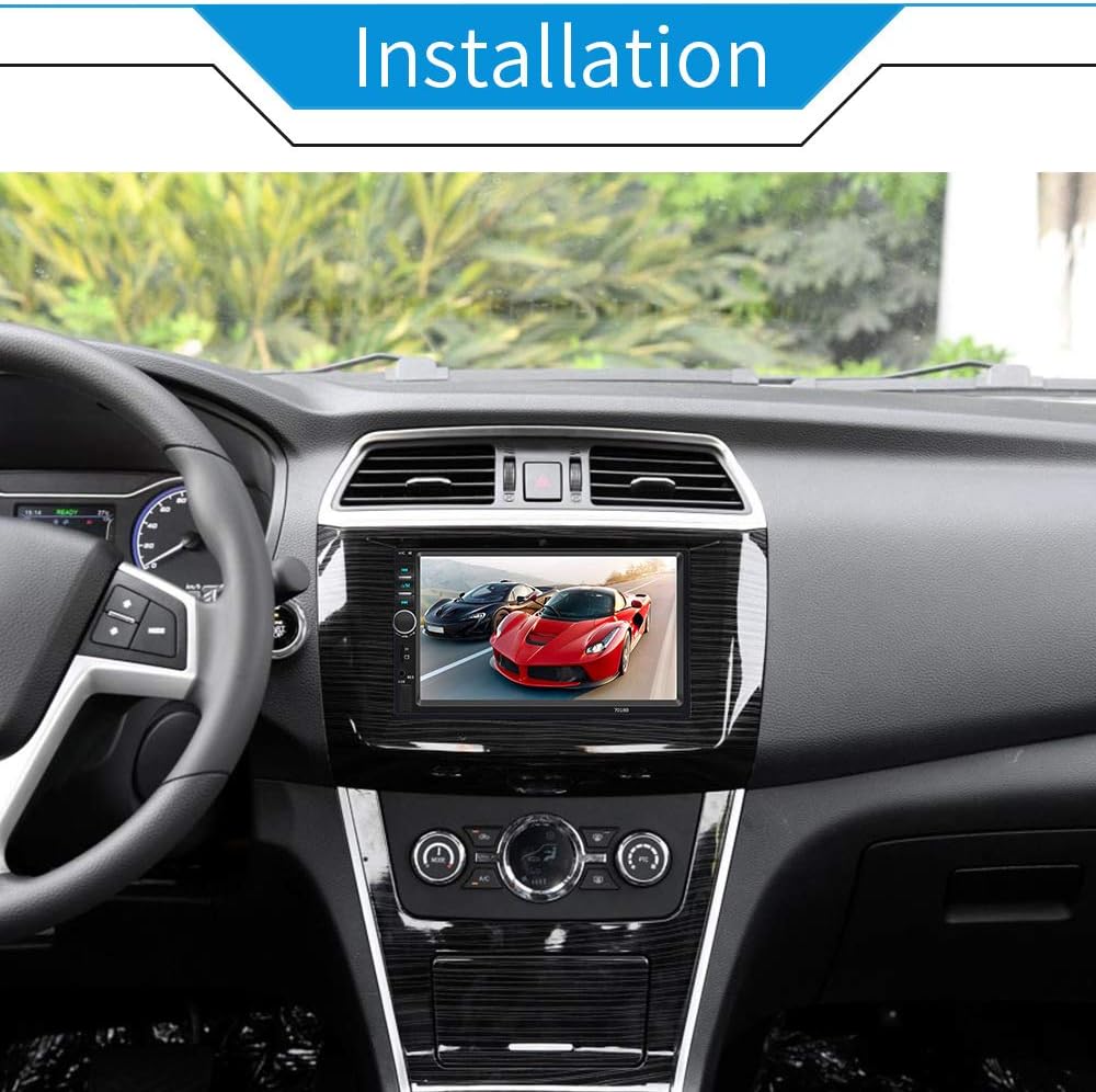 7 Inch Double Din Bluetooth Car Stereo Receiver with Rear View Camera K420957