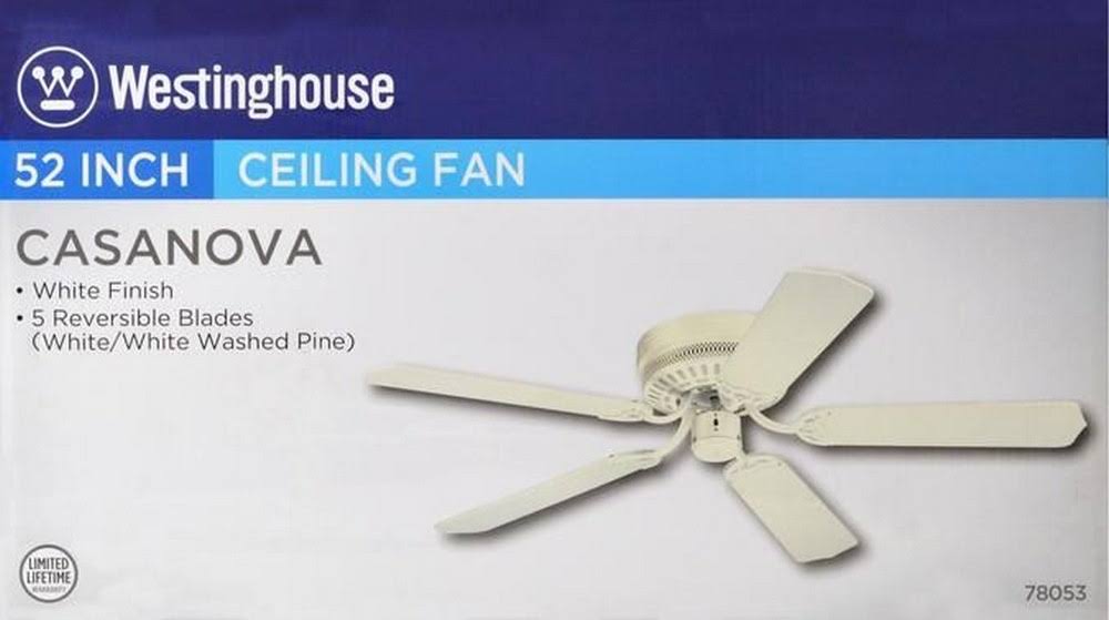 White 52x22 Ceiling Fan Y295394