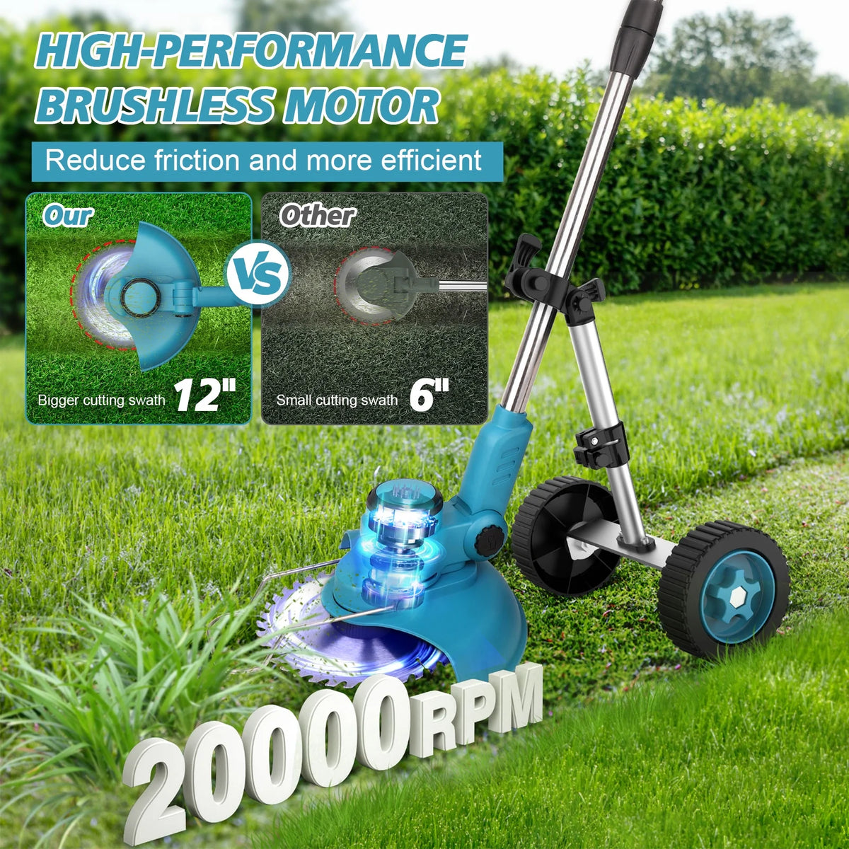 Cordless Electric String Trimmer & Edger 3 in 1 X289