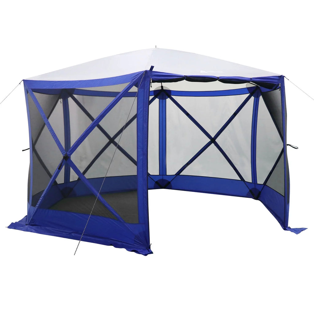 6 Hub Outdoor Camping Screen House, 1 Room, Blue F668