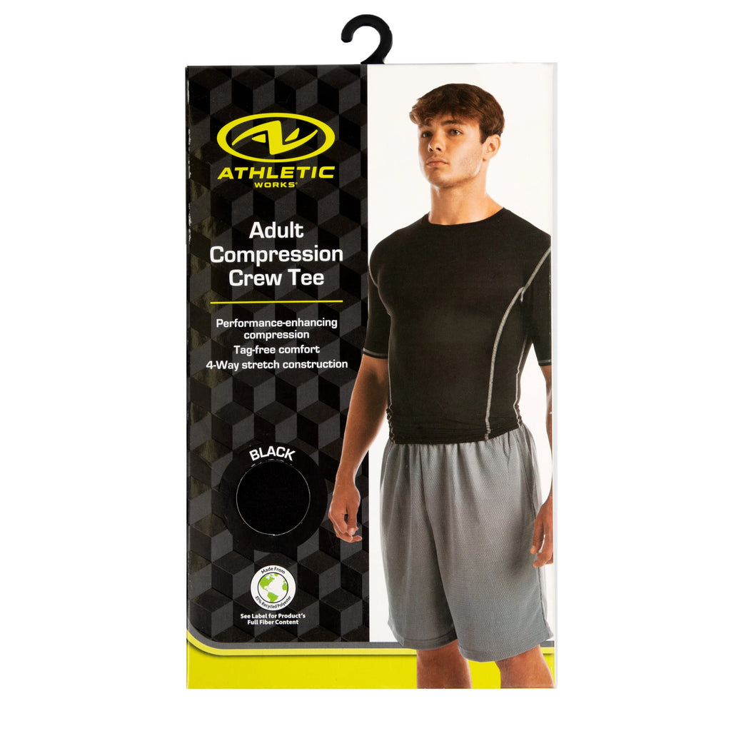 Black Compression Crewneck Tee O80912