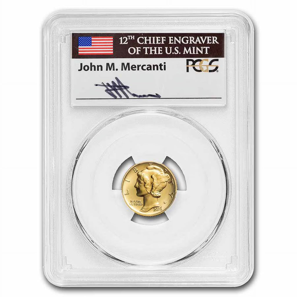 1/10 oz Gold Mercury Dime O811