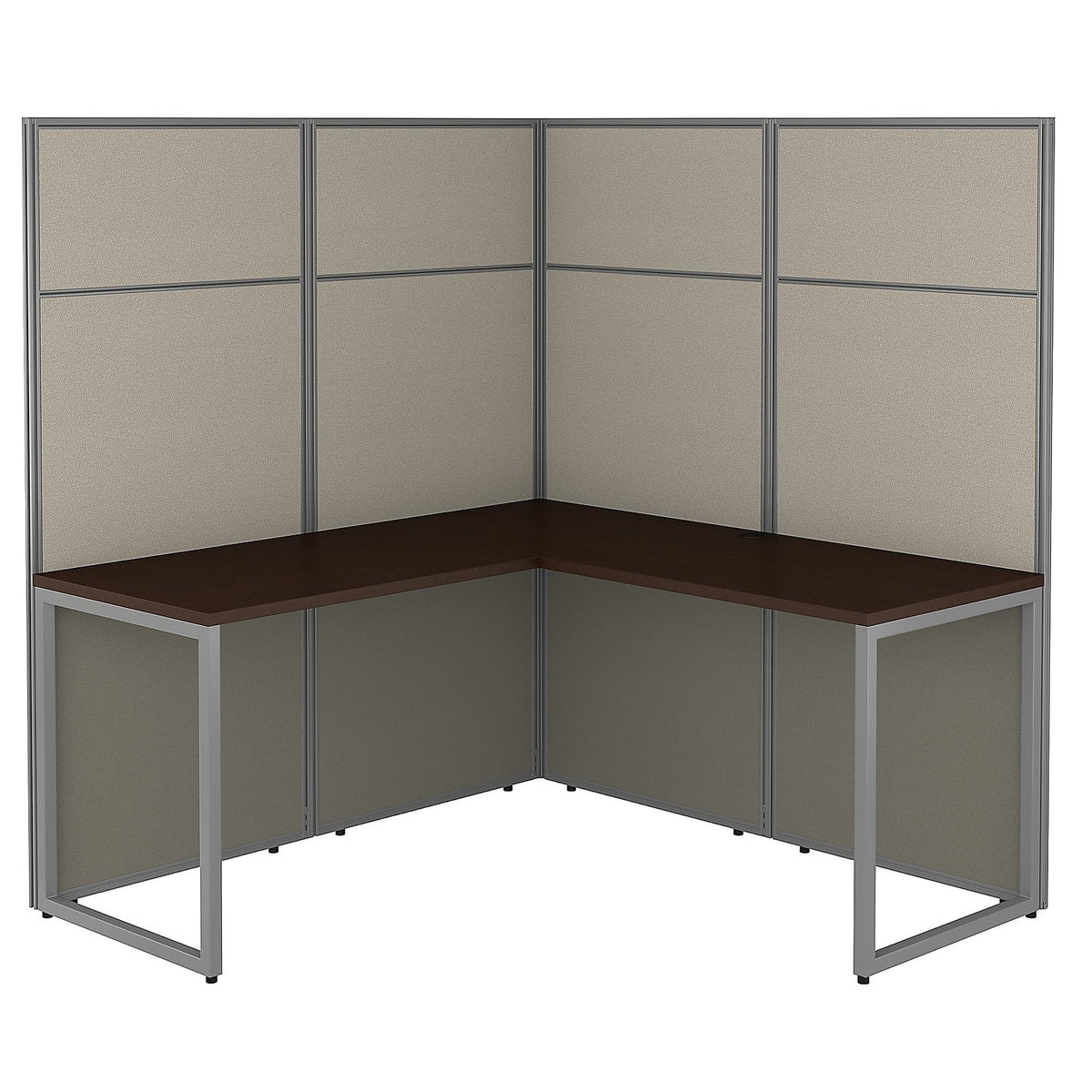 L Shaped Cubicle Desk with Panels I723