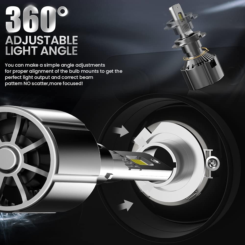 H7 LED Headlight Bulb 6500K Cold White Conversion Kit Pack of 2 U3759