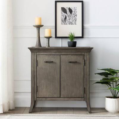 Smoke Gray-Wash 2 Door Accent Cabinet Z651