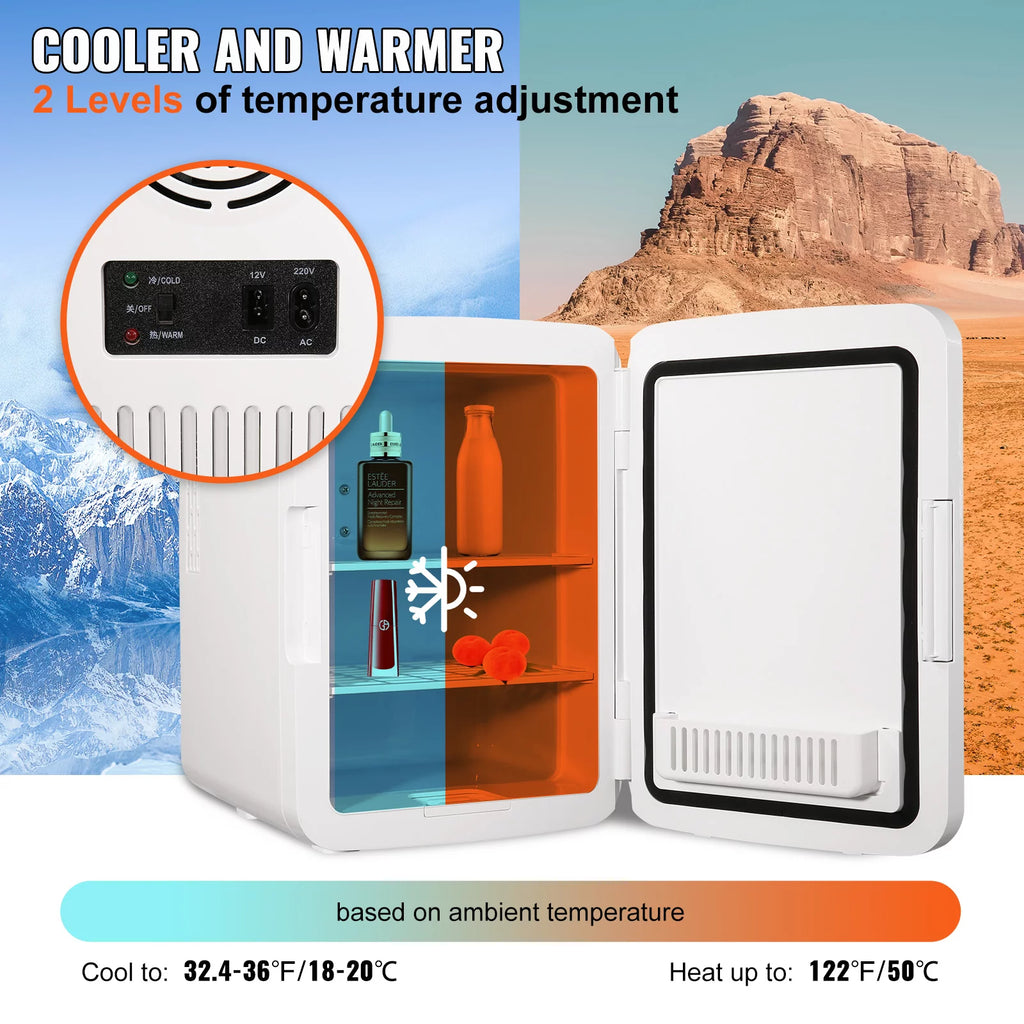 10L 12 Cans Portable Cooler Warmer Mini Fridge D675