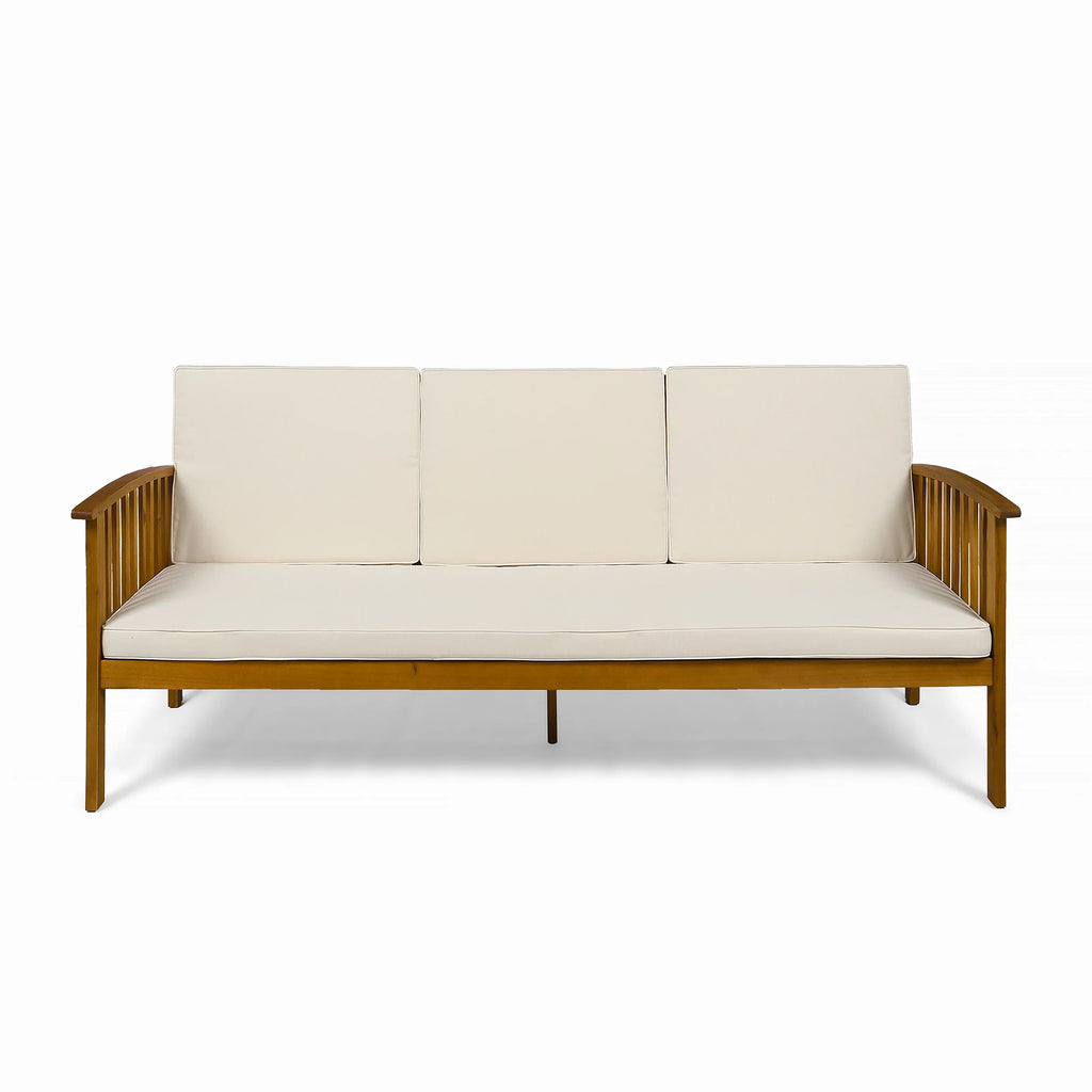 2 Piece Acacia Wood Outdoor Sofa Set U243187