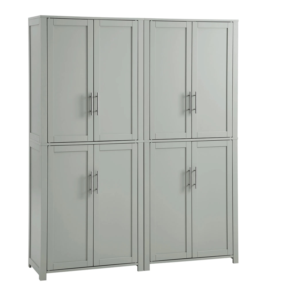 Tall Wood Pantry in Gray (Set of 2) V4619