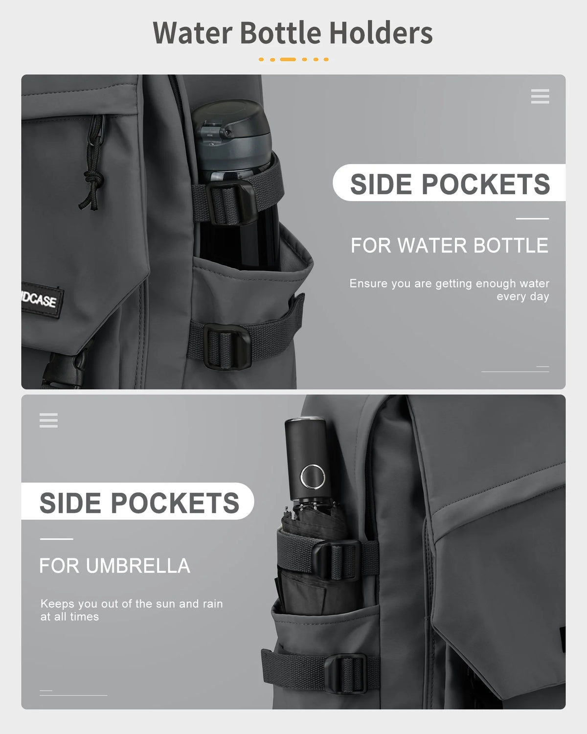 Waterproof Black Laptop Backpack Z709