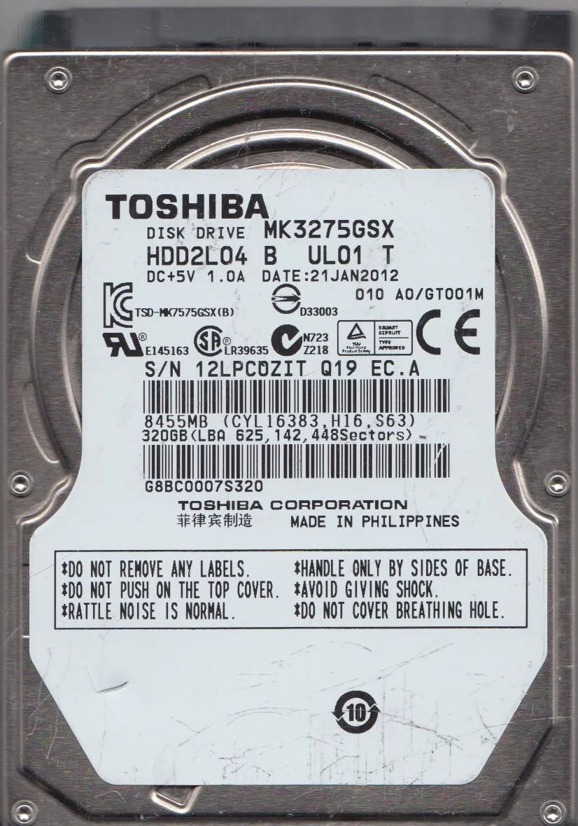 320GB SATA 2.5 Hard Drive F82806
