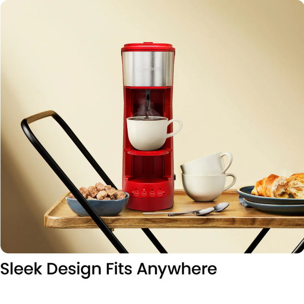 Single Serve Coffee Maker 40oz Water Reservoir Red R889