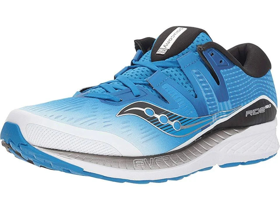 White-Black-Blue Wide Ride ISO Running Shoes U1359
