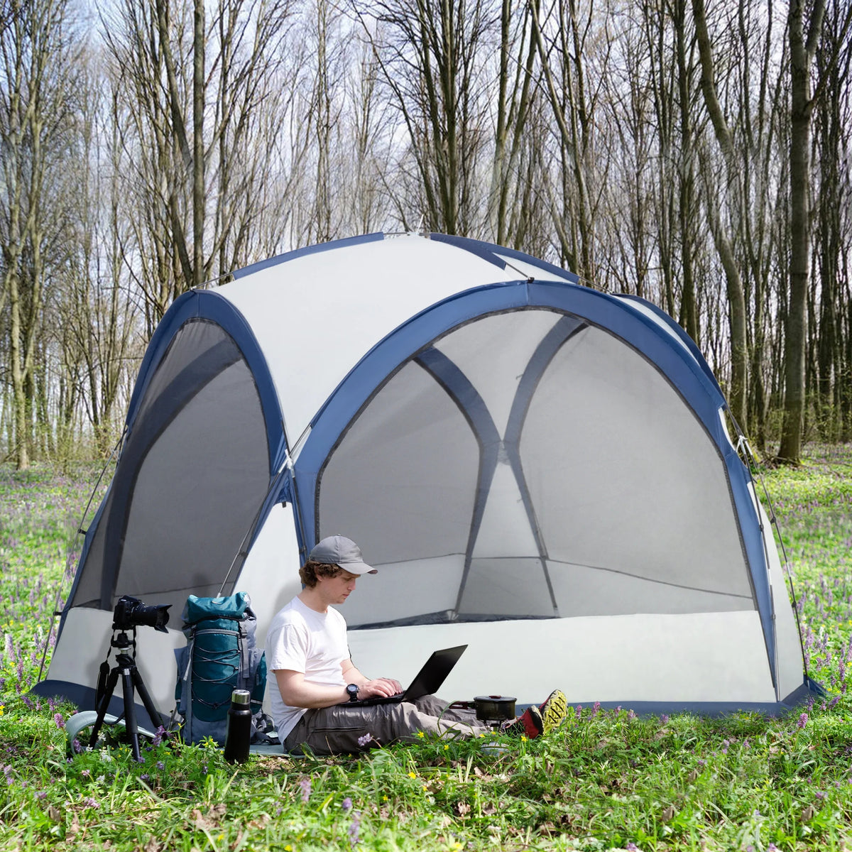 Camping Tent for 6-8 Persons with Carry Bag H890763