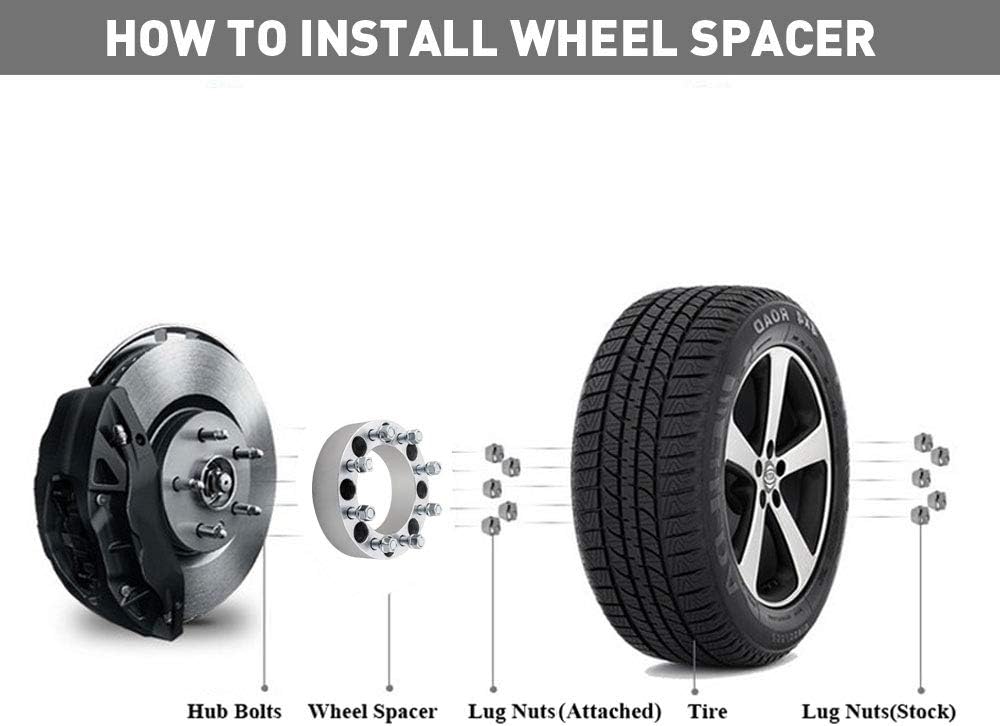 4PC 2 Inch Wheel Adapters with 14x1.5 Studs L389
