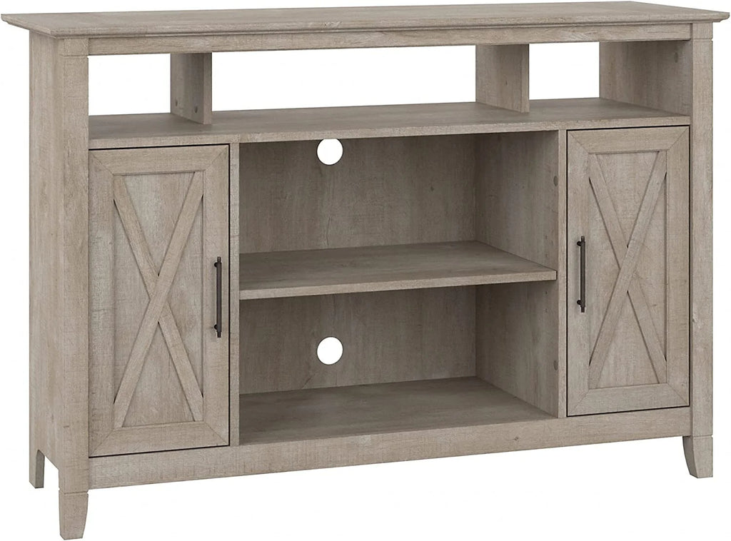 Tall Stand for 55 Inch TV, Washed Gray E749
