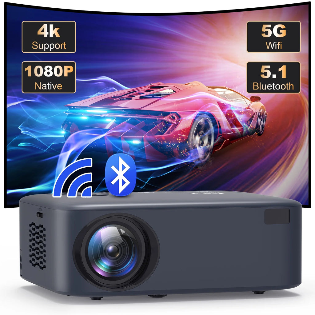 5G WiFi Bluetooth Native 1080P LCD Projector G82422
