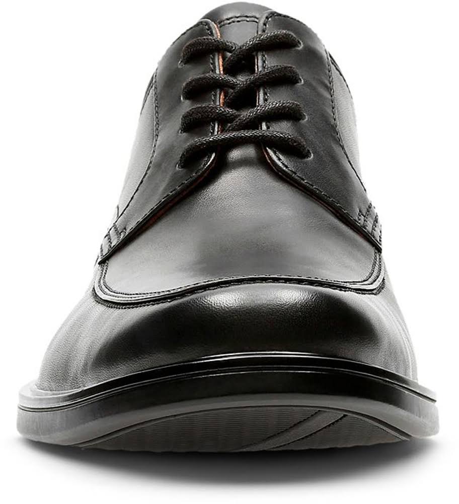 Black Leather Clarks Shoes A9642