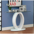 White Glass Top Console Table C63191