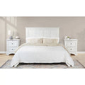 Queen 3pc Bedroom Set Rustic White Engineered Wood V1621