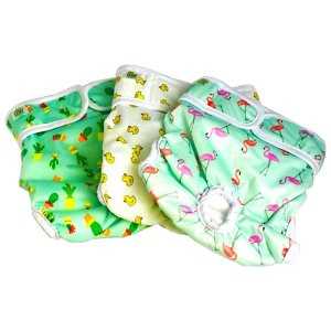 Washable Female Dog Diapers X-Small 3 Count A852116