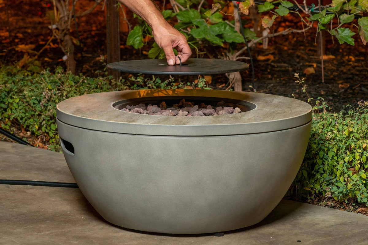 28x22 Round Gas Fire Pit W155