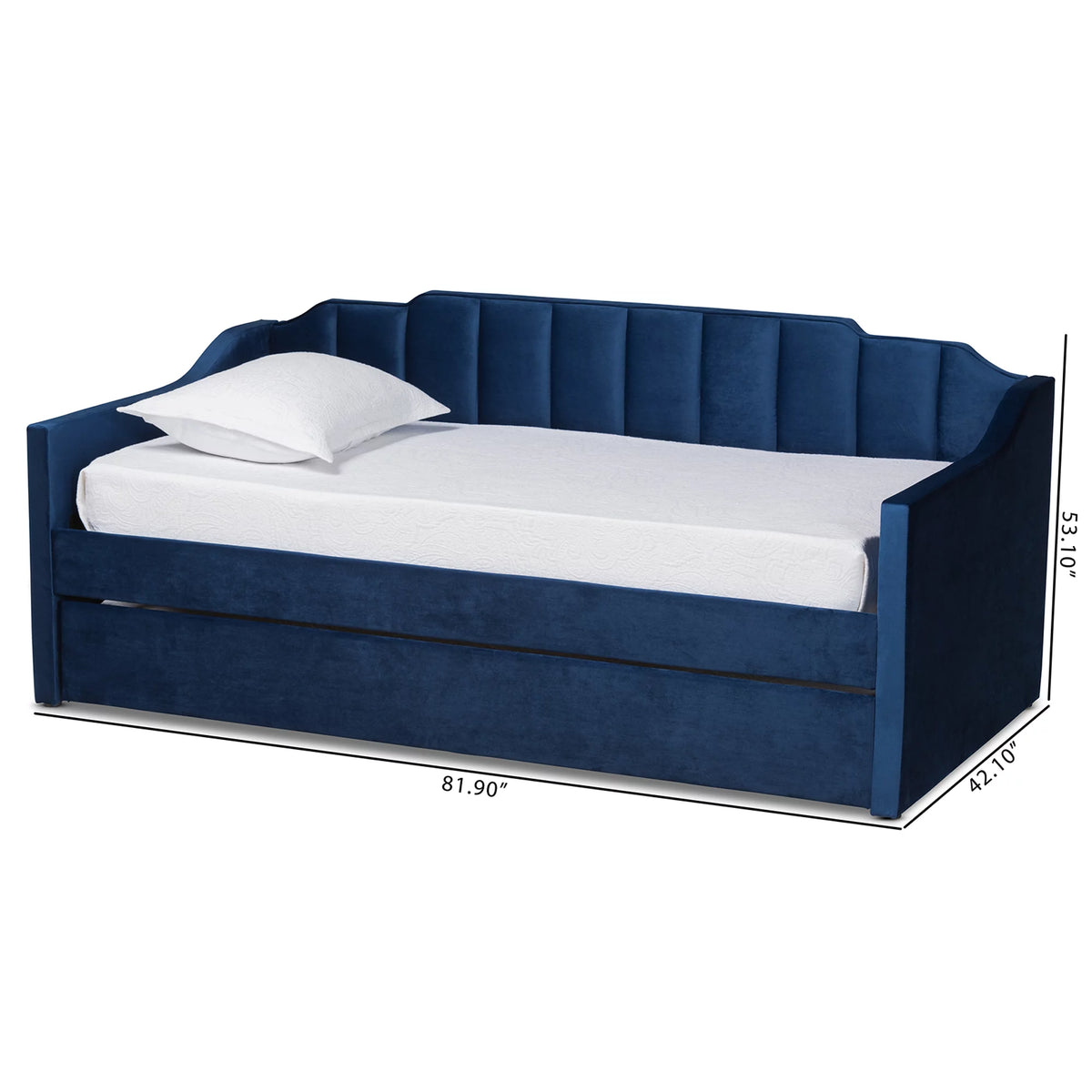 Navy Blue Twin Daybed with Trundle N674750