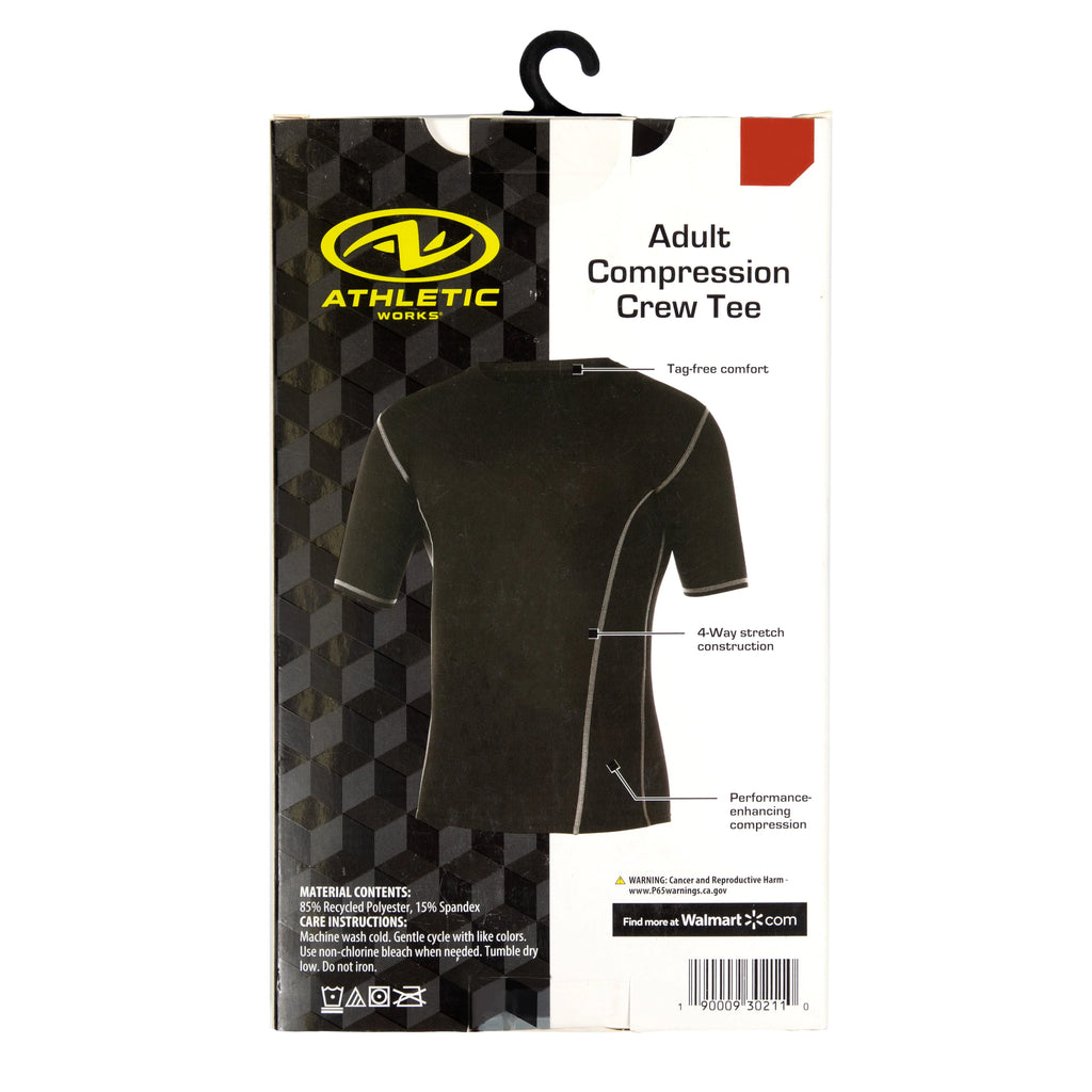 Black Compression Crewneck Tee O80912