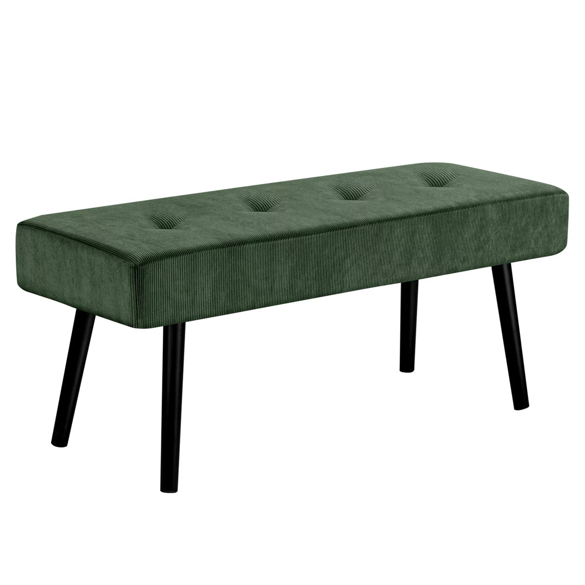 Modern Entryway Bench Corduroy Seat Green Z37090