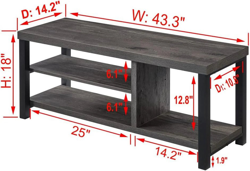 Grey Rustic Storage Bench S2899