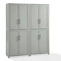 Tall Wood Pantry in Gray (Set of 2) V4619