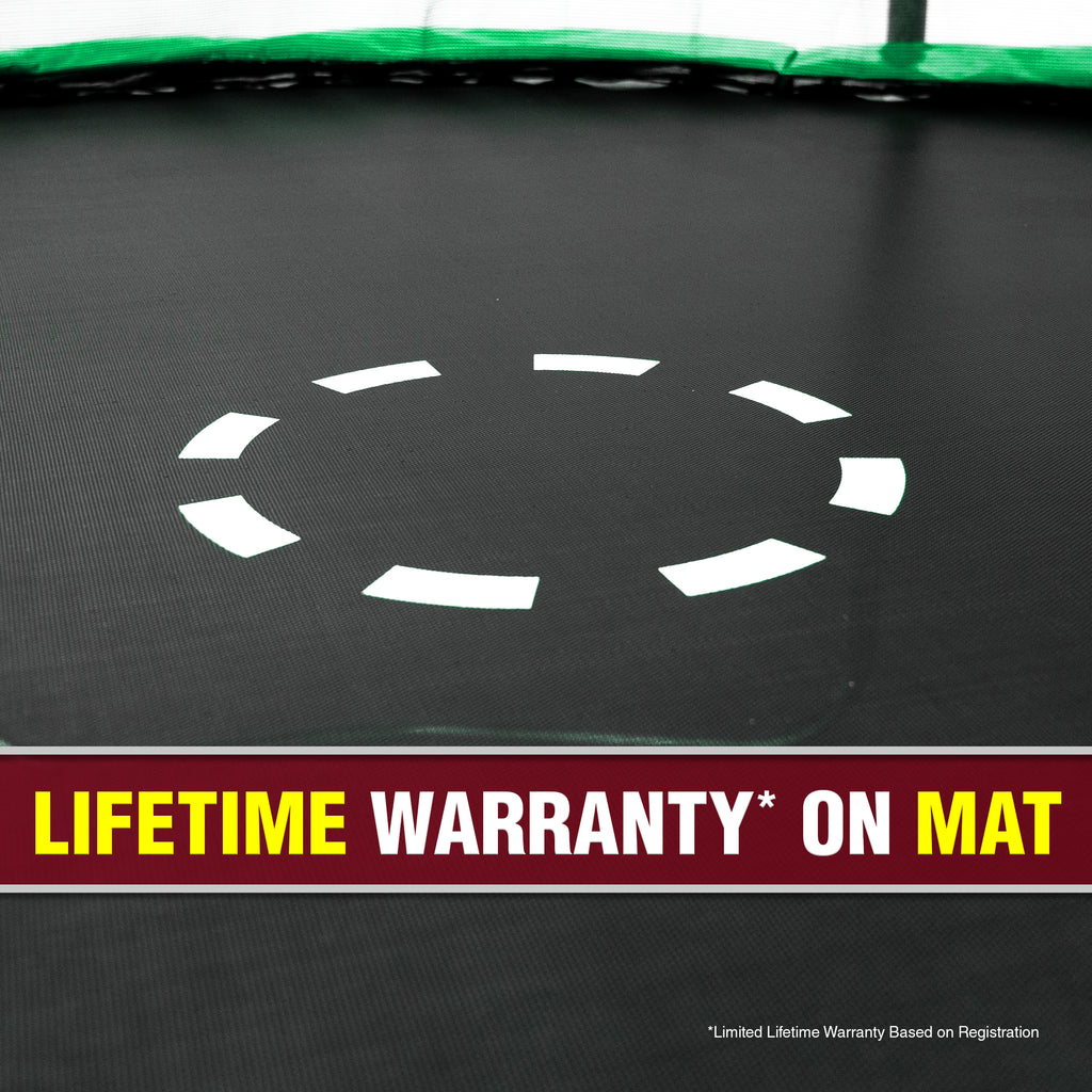 12' Trampoline with Safety Enclosure & Jump Mat X480