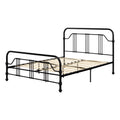 Queen Metal Platform Bed Black Y8617